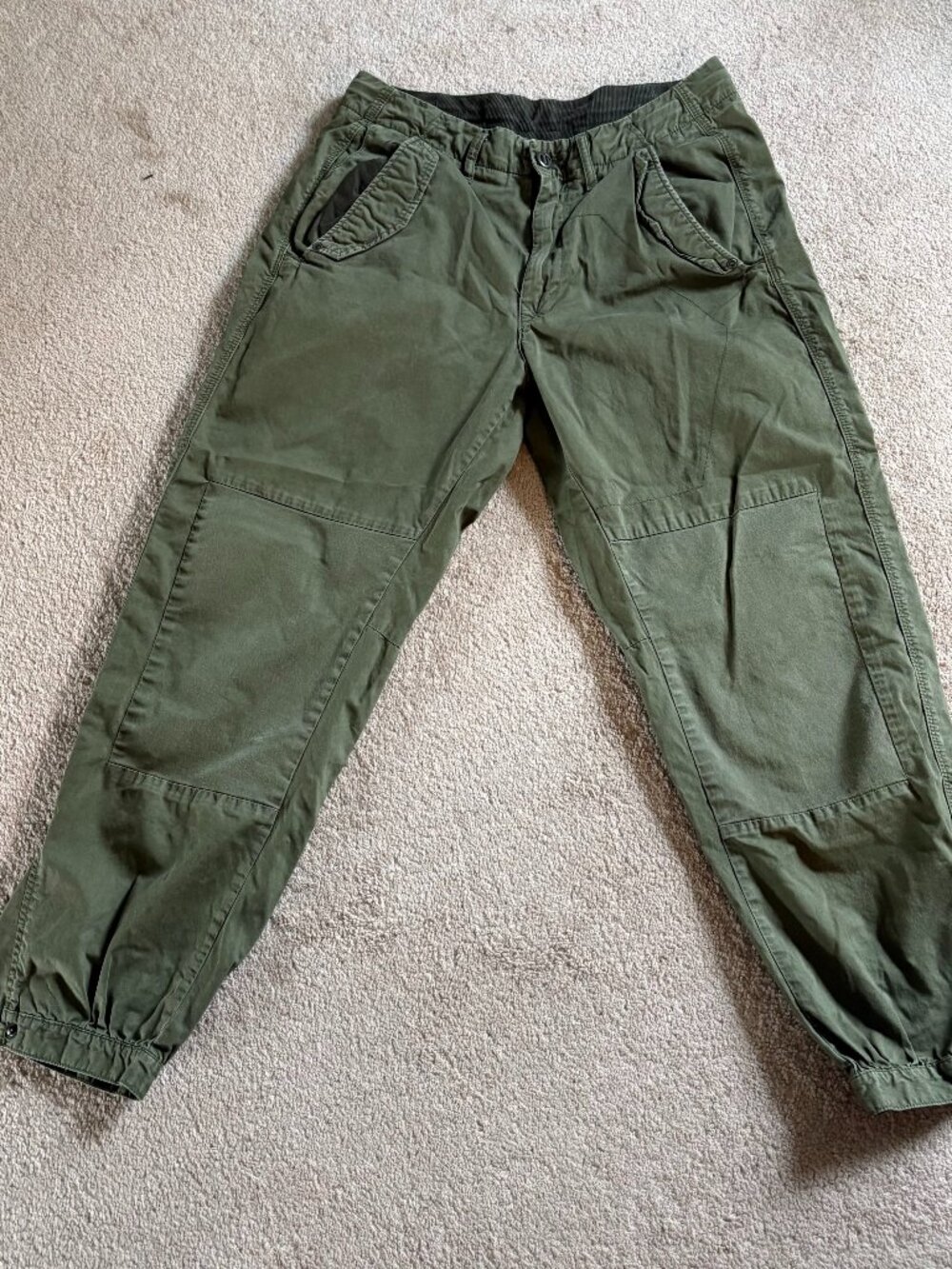 G Star Raw Loose Field Chino Pants women's size 27 cotton olive green military